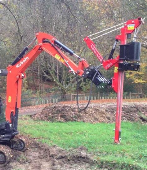 mini digger post knocker hire|excavator mounted post knocker.